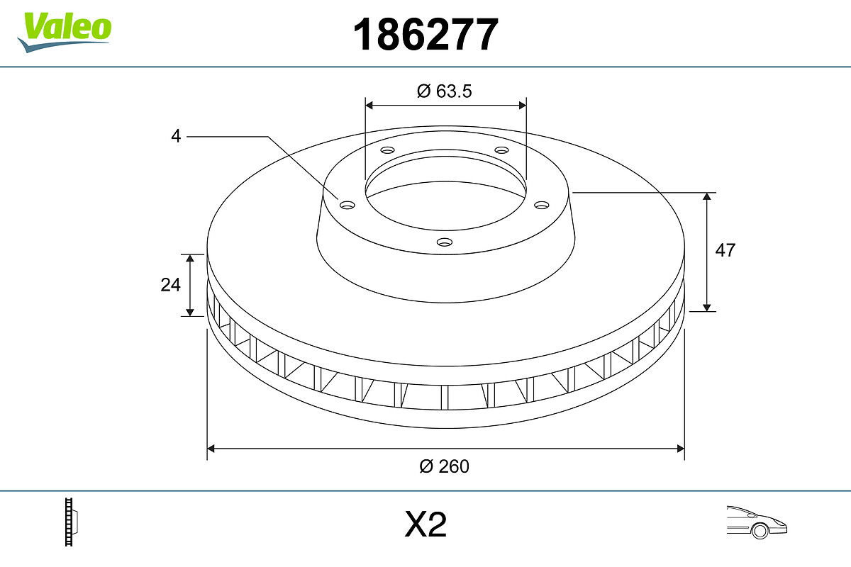 Brzdový kotúč VALEO